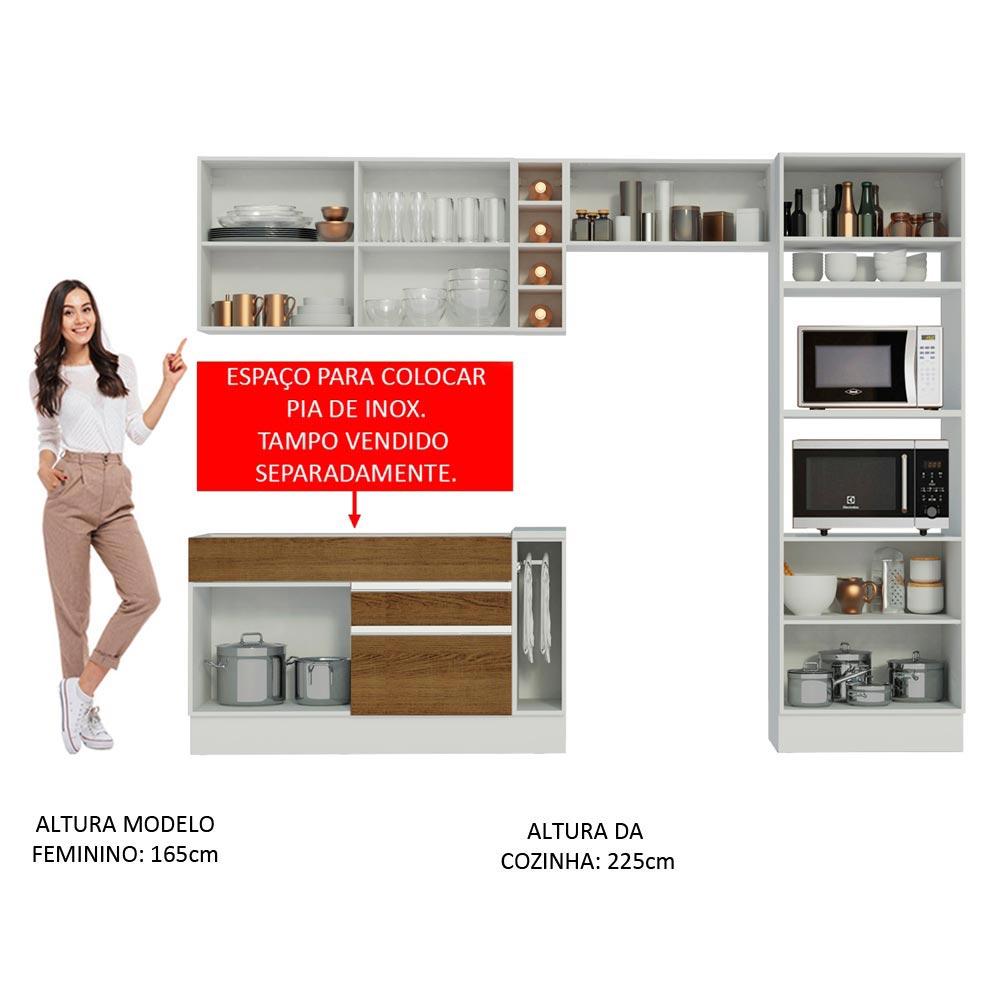 Foto 6 pulgar | Cocina Integral Completa Modular Madesa Glamy 290 cm BM