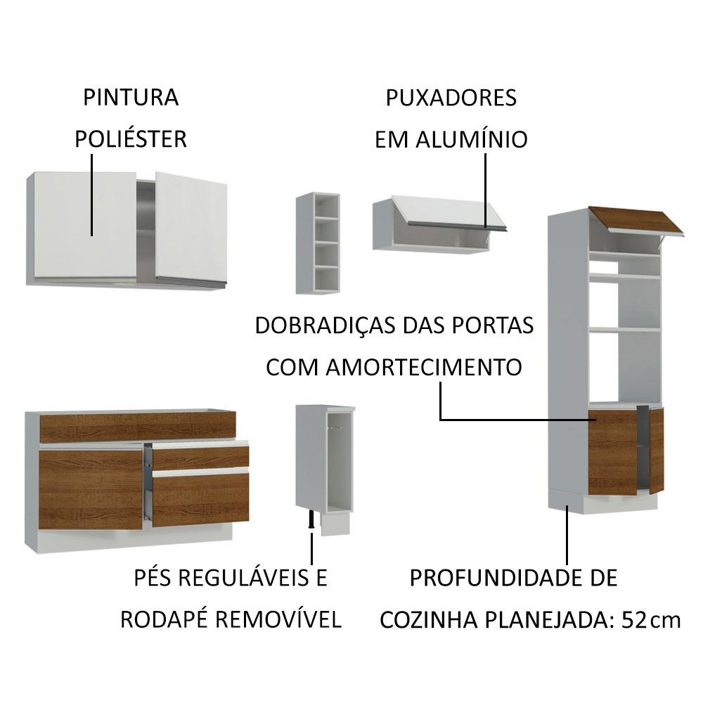 Foto 5 pulgar | Cocina Integral Completa Modular Madesa Glamy 290 cm Mb 02