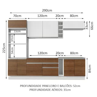Foto 3 | Cocina Integral Completa Modular Madesa Vicenza 290cm Brb 12
