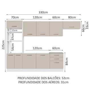 Foto 3 | Cocina Integral Completa Modular Madesa Agata 330cm Bc 01