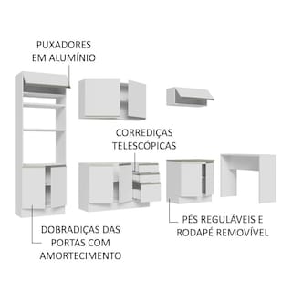 Foto 4 | Cocina Integral Completa Modular Madesa Glamy 315cm Bb 02