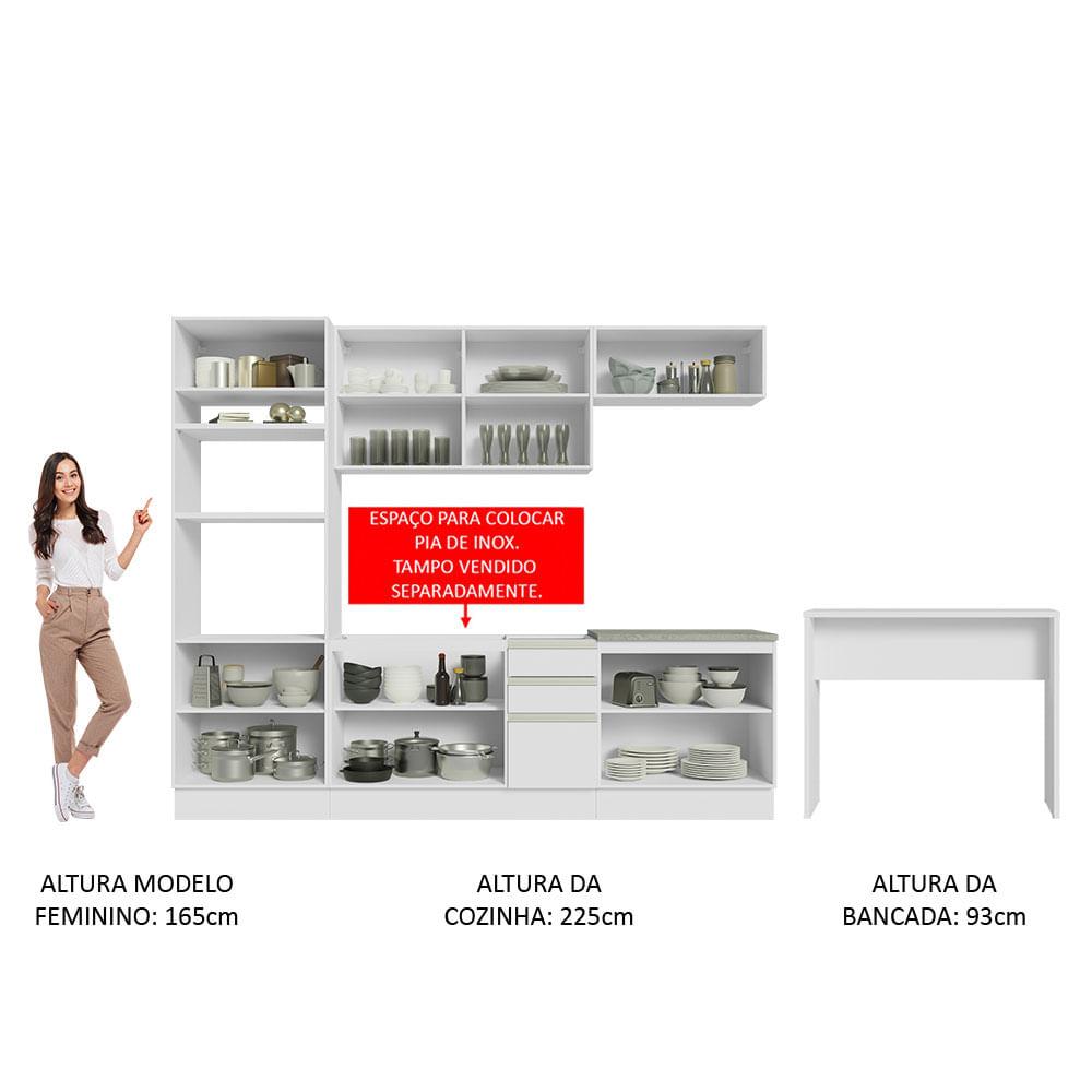 Foto 6 pulgar | Cocina Integral Completa Modular Madesa Glamy 315cm Bb 02