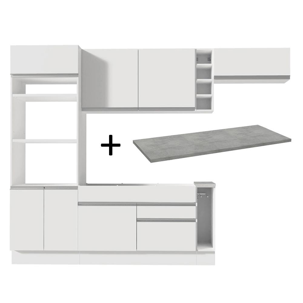 Cocina Integral Madesa Safira 290 cm Blanca