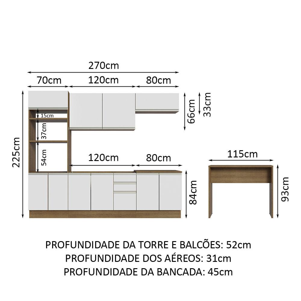 Foto 4 pulgar | Cocina Integral Completa Modular Madesa Glamy 315cm Mb 02