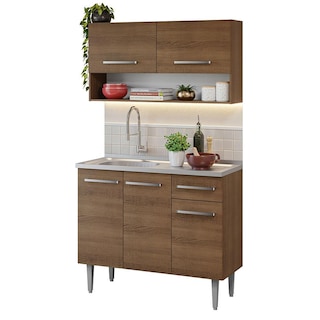Foto 1 | Cocina Integral Modular 105cm Con Tarja Mm Emilly Madesa 04 Mm