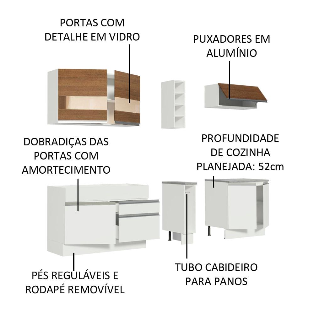 Foto 5 pulgar | Cocina Integral Completa Modular Madesa Glamy 220cm Mb