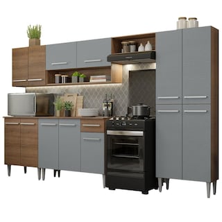 Foto 2 | Madesa Gabinete De Cocina Integral 293 Cm Emilly Rústico/gris 01