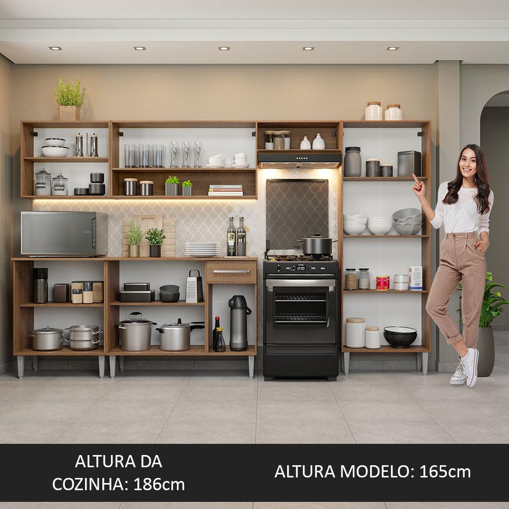 Foto 5 | Madesa Gabinete De Cocina Integral 293 Cm Emilly Rústico/gris 01