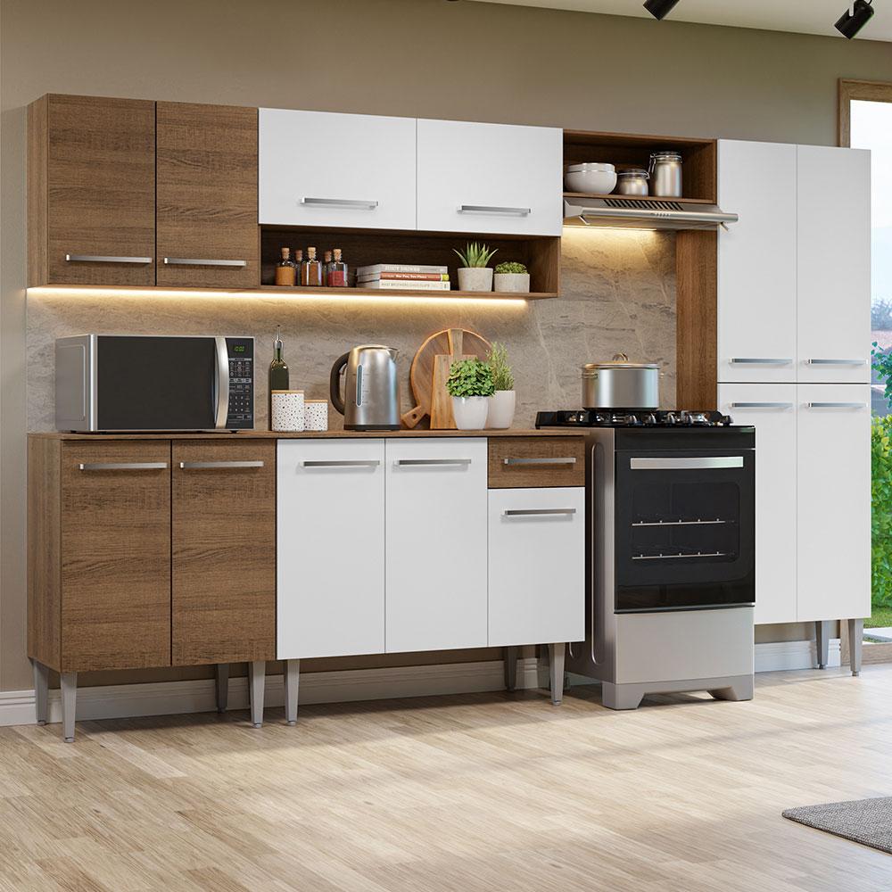 Madesa Armario De Cocina Integral 293cm Emilly Rustic/blanco 10