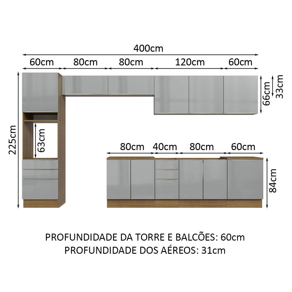 Foto 4 pulgar | Cocina Integral Completa Modular Madesa Lux 440cm Mg