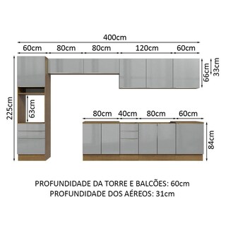 Foto 3 | Cocina Integral Completa Modular Madesa Lux 440cm Mg