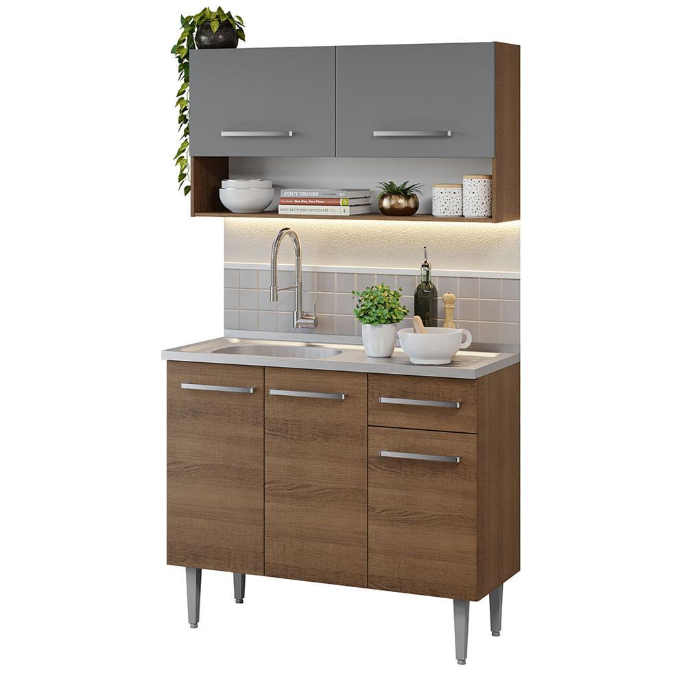 Foto 2 pulgar | Cocina Integral Modular 105cm Con Tarja Mg Emilly Madesa 04 Mg