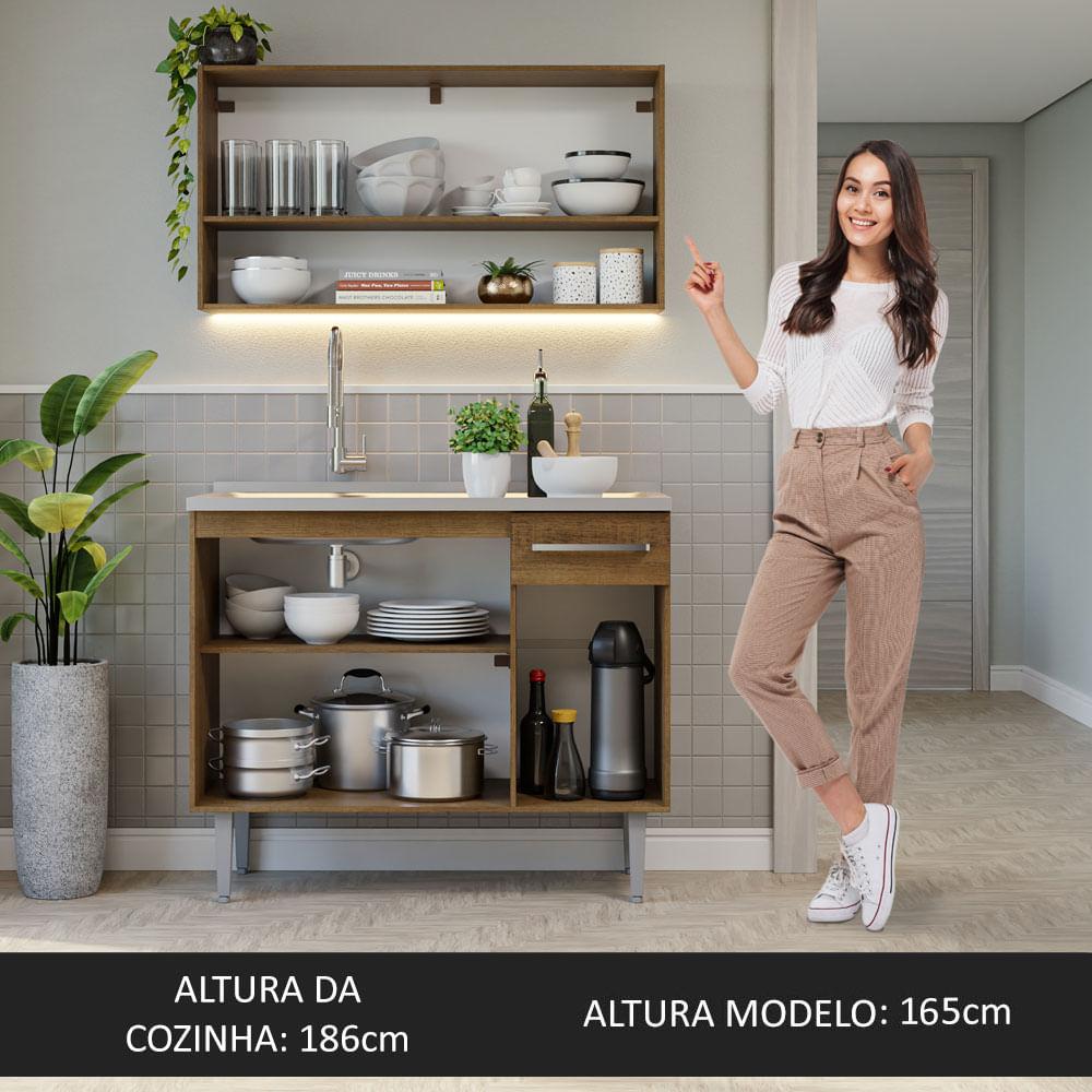 Foto 8 pulgar | Cocina Integral Modular 105cm Con Tarja Mg Emilly Madesa 04 Mg