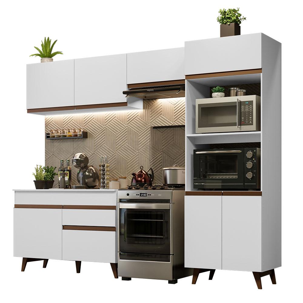 Madesa Gabinete De Cocina Completa Integral 260 Cm Reims Blanco 09