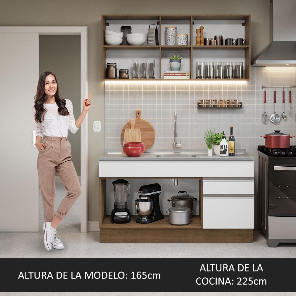 Foto 6 pulgar | Cocina Integral Modular Madesa Glamy Con Tarja 150cm