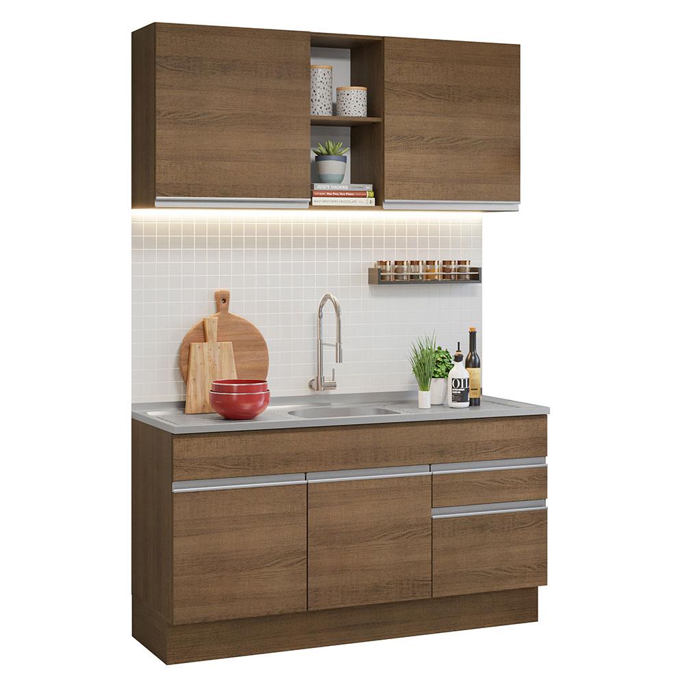 Cocina Integral Modular Madesa Glamy Con Tarja 150cm