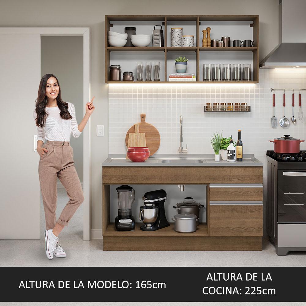 Foto 6 pulgar | Cocina Integral Modular Madesa Glamy Con Tarja 150cm