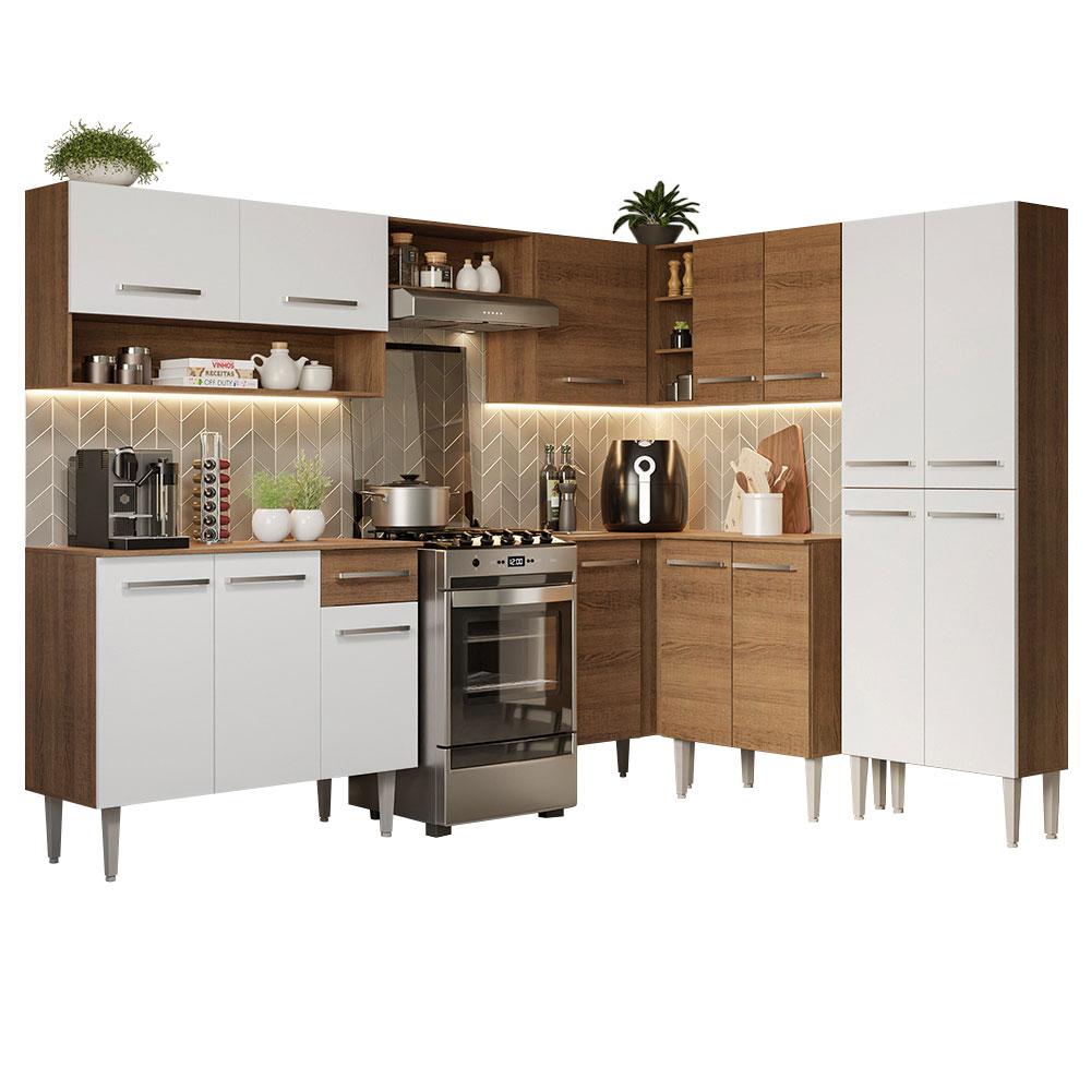 Foto 1 | Mueble De Cocina Integral Madesa 417cm Emilly 02 - Marrón