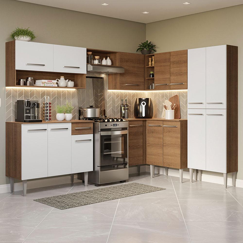 Foto 2 | Mueble De Cocina Integral Madesa 417cm Emilly 02 - Marrón