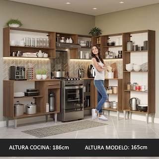 Foto 5 | Mueble De Cocina Integral Madesa 417cm Emilly 02 - Marrón