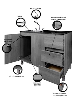 Foto 3 | Cocina Integral Premium Modelo Clavel Encimera Con Tarja
