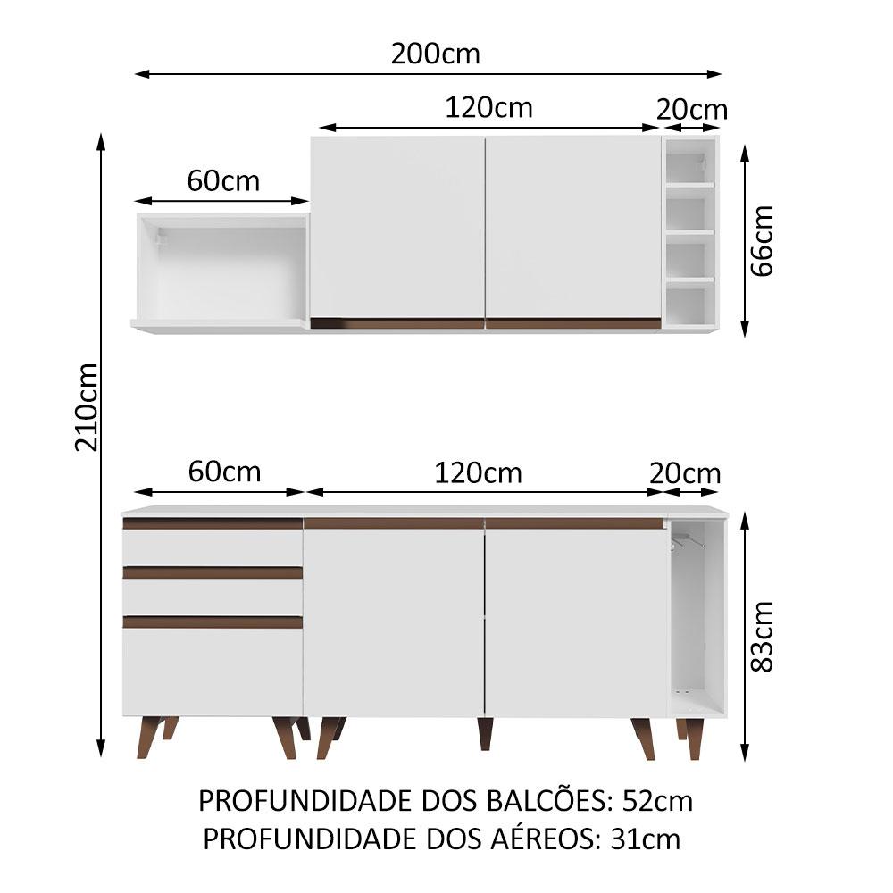 Foto 4 pulgar | Cocina Integral Completa Modular Madesa Reims 200cm Bb 01