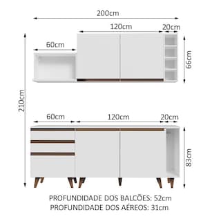 Foto 3 | Cocina Integral Completa Modular Madesa Reims 200cm Bb 01