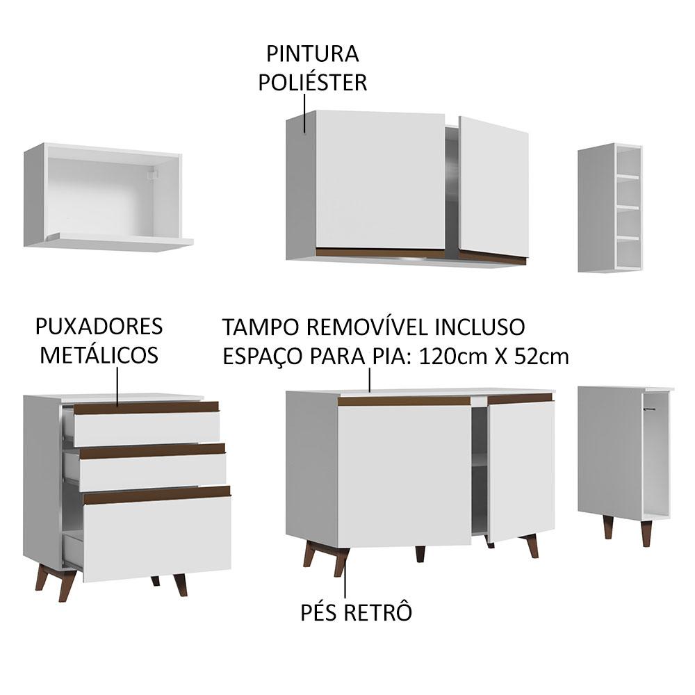 Foto 5 pulgar | Cocina Integral Completa Modular Madesa Reims 200cm Bb 01