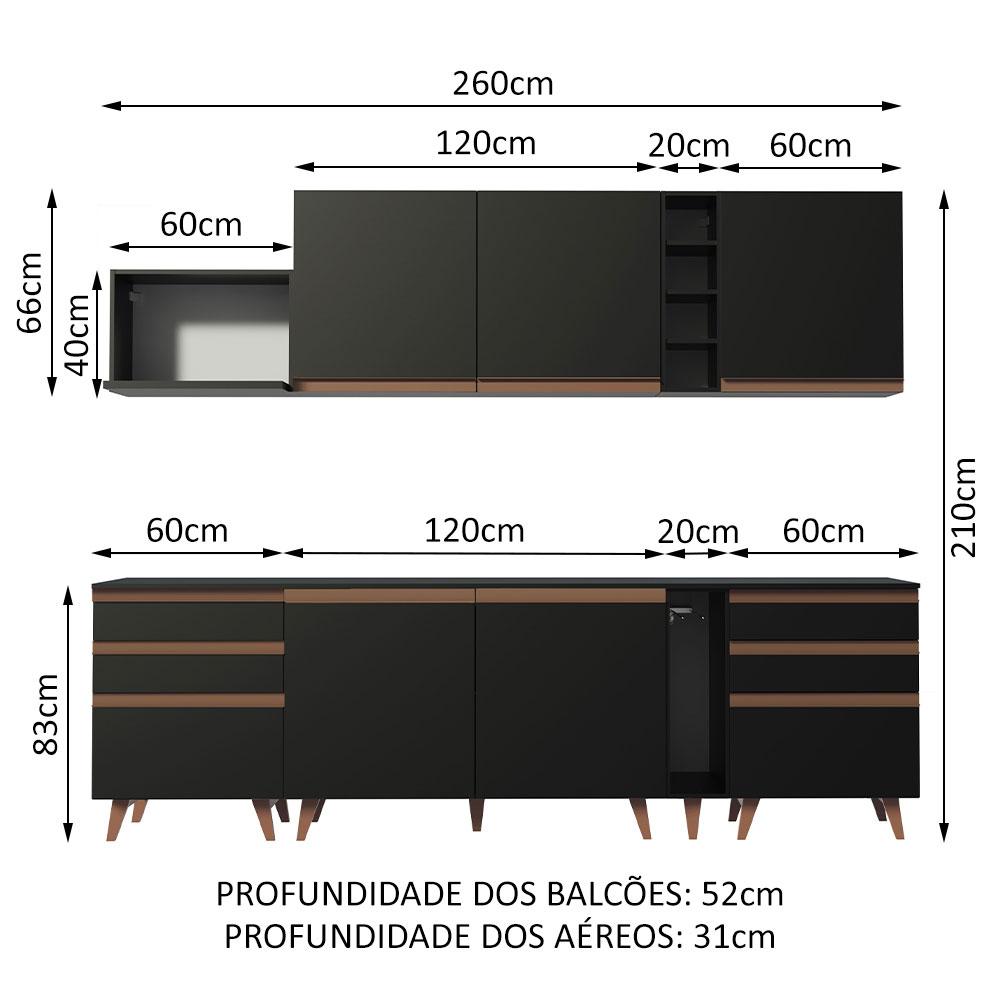 Foto 4 pulgar | Cocina Integral Completa Modular Madesa Reims 260cm Nm 06