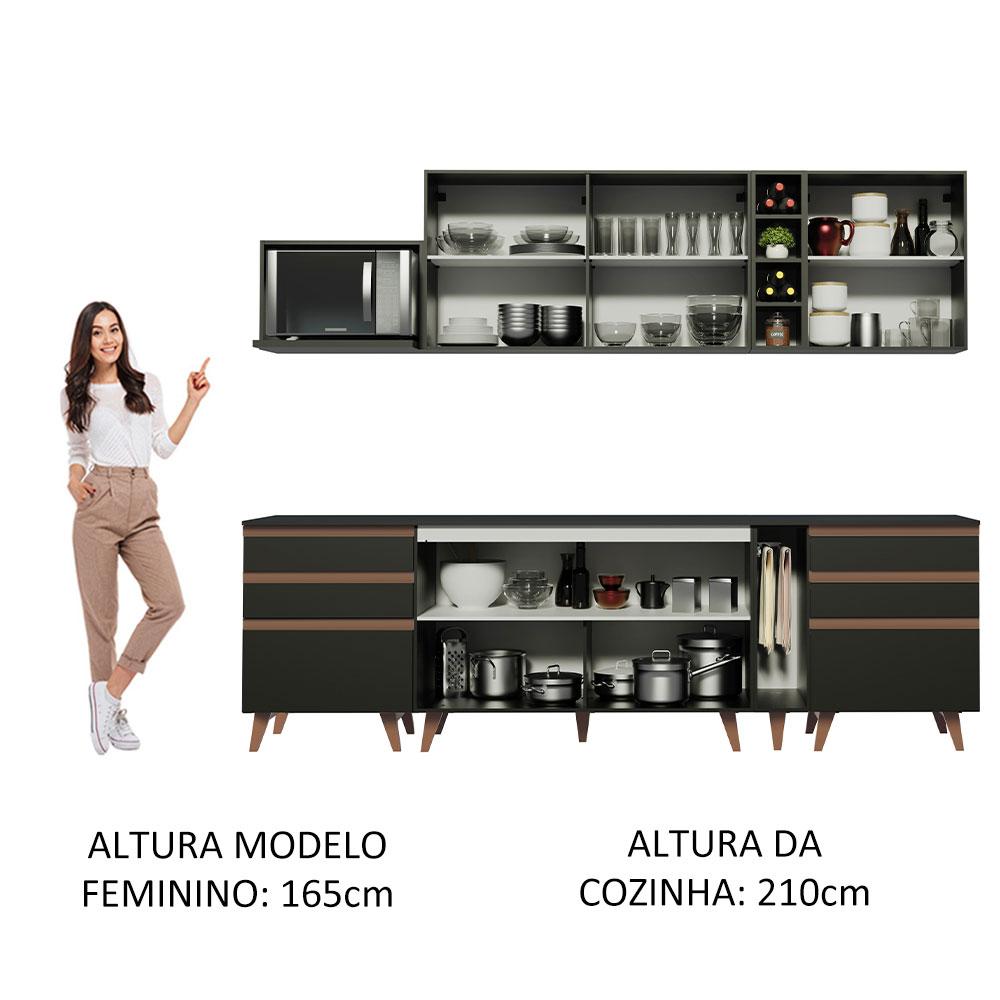 Foto 6 pulgar | Cocina Integral Completa Modular Madesa Reims 260cm Nm 06