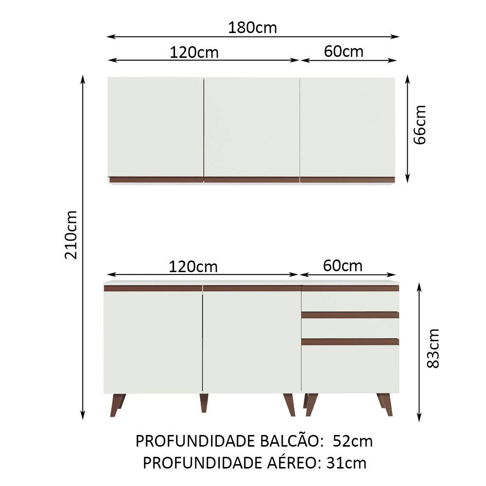 Foto 4 pulgar | Cocina Integral Completa Modular Madesa Reims 180cm Bb 01