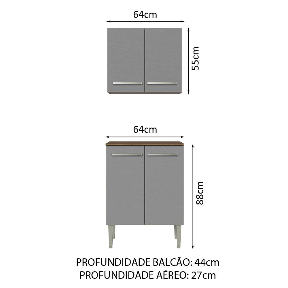 Foto 3 pulgar | Cocina Integral Completa Modular Madesa Emilly 64cm Mg