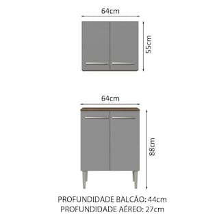 Foto 2 | Cocina Integral Completa Modular Madesa Emilly 64cm Mg