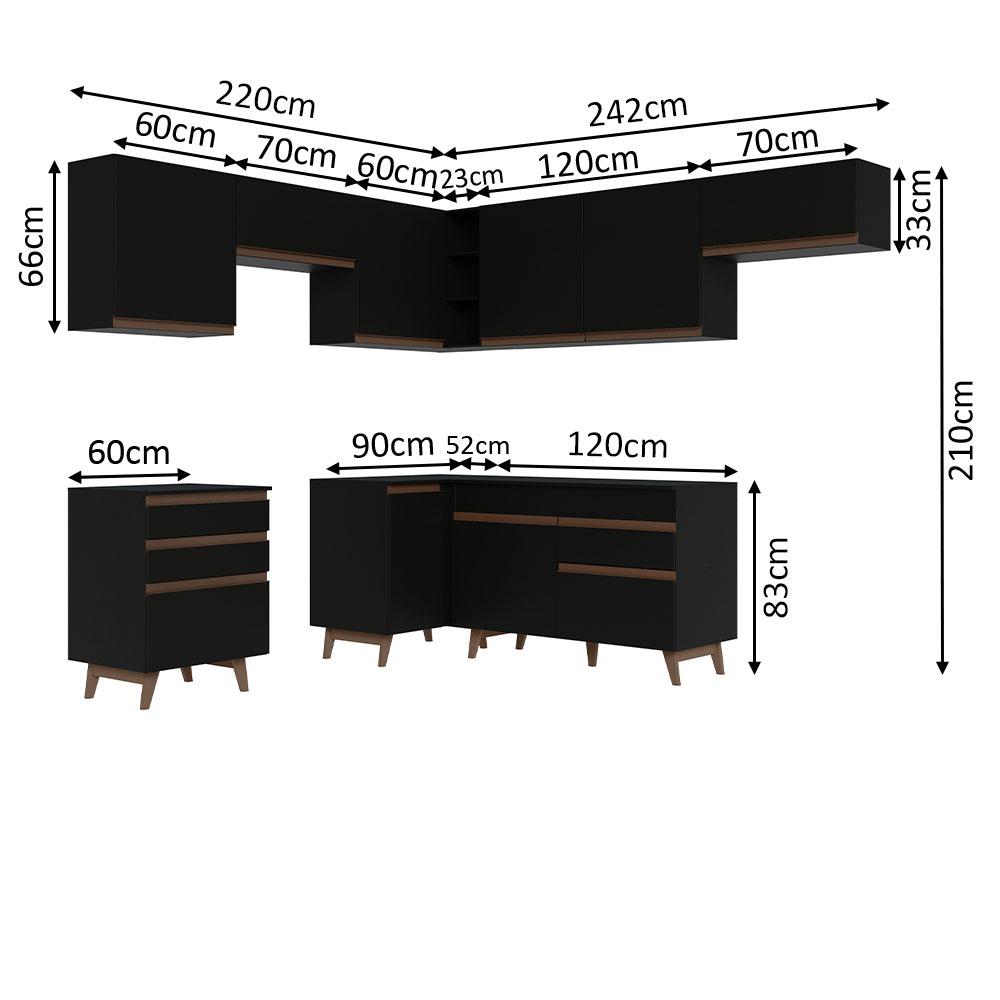 Foto 4 pulgar | Cocina Integral Completa Modular Madesa Reims 462cm Nn 03