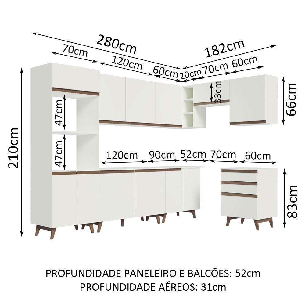 Foto 4 pulgar | Cocina Integral Completa Modular Madesa Reims 462cm Bb 02