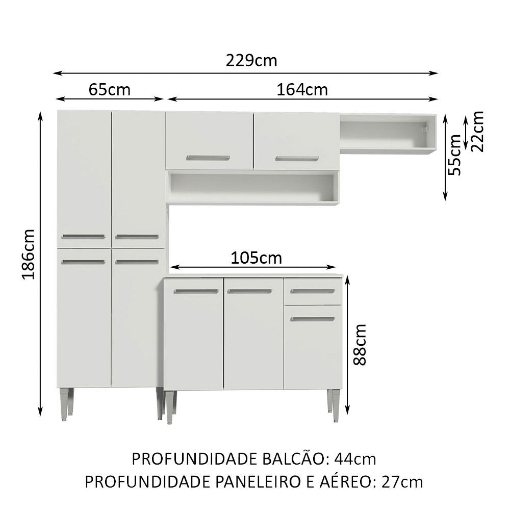 Foto 3 | Cocina Integral Completa Modular Madesa Emilly Color Bb 01