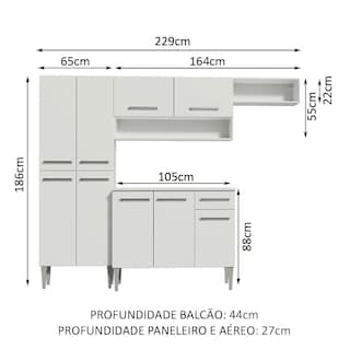 Foto 3 | Cocina Integral Completa Modular Madesa Emilly Color Bb 01