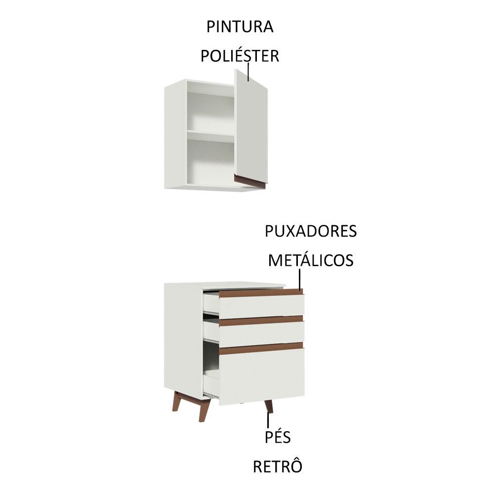 Foto 4 pulgar | Kit Cocina Integral Modular Madesa Reims 60cm Bb