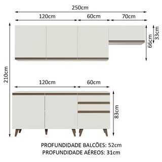 Foto 3 | Cocina Integral Completa Modular Madesa Reims 250cm Bb