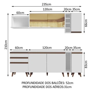 Foto 3 | Cocina Integral Completa Modular Madesa Reims 235cm Bb 01