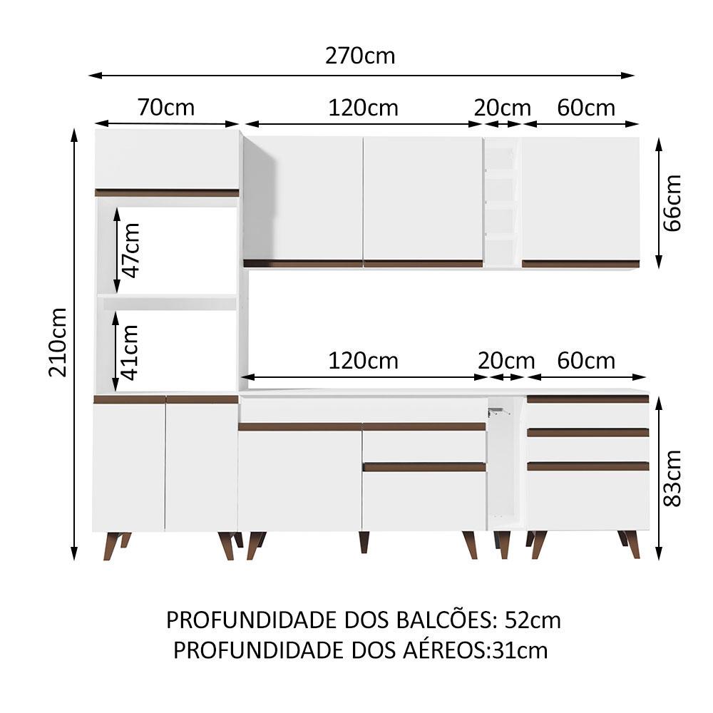 Foto 4 pulgar | Cocina Integral Completa Modular Madesa Reims 270cm Bb 02