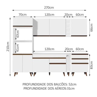Foto 3 | Cocina Integral Completa Modular Madesa Reims 270cm Bb 02