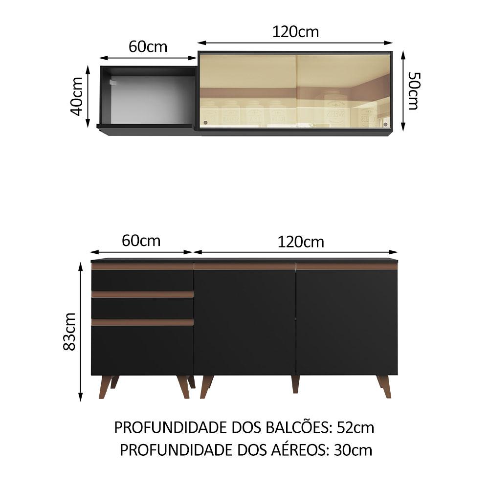 Foto 4 pulgar | Cocina Integral Completa Modular Madesa Reims 180cm Negro 1