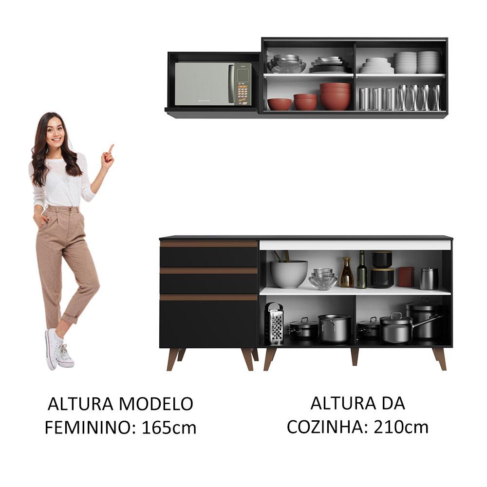 Foto 6 pulgar | Cocina Integral Completa Modular Madesa Reims 180cm Negro 1