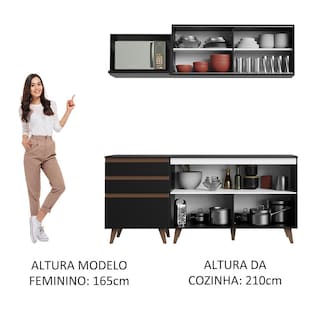 Foto 5 | Cocina Integral Completa Modular Madesa Reims 180cm Negro 1