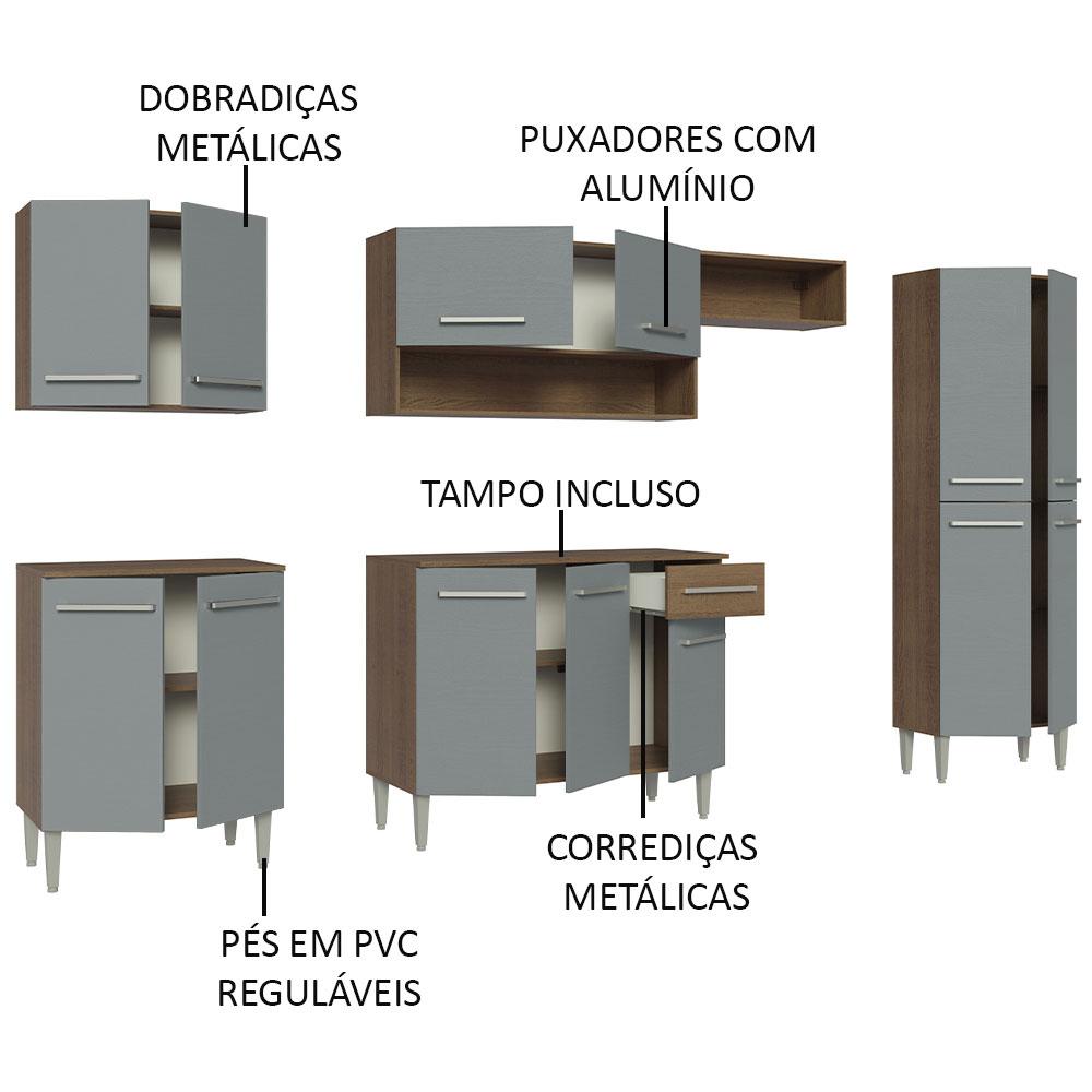 Foto 5 pulgar | Cocina Integral Completa Modular Madesa Emilly 293cm Mg 01