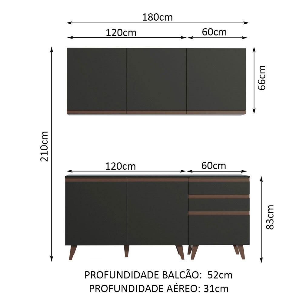 Foto 4 pulgar | Cocina Integral Completa Modular Madesa Reims 180cm Nn