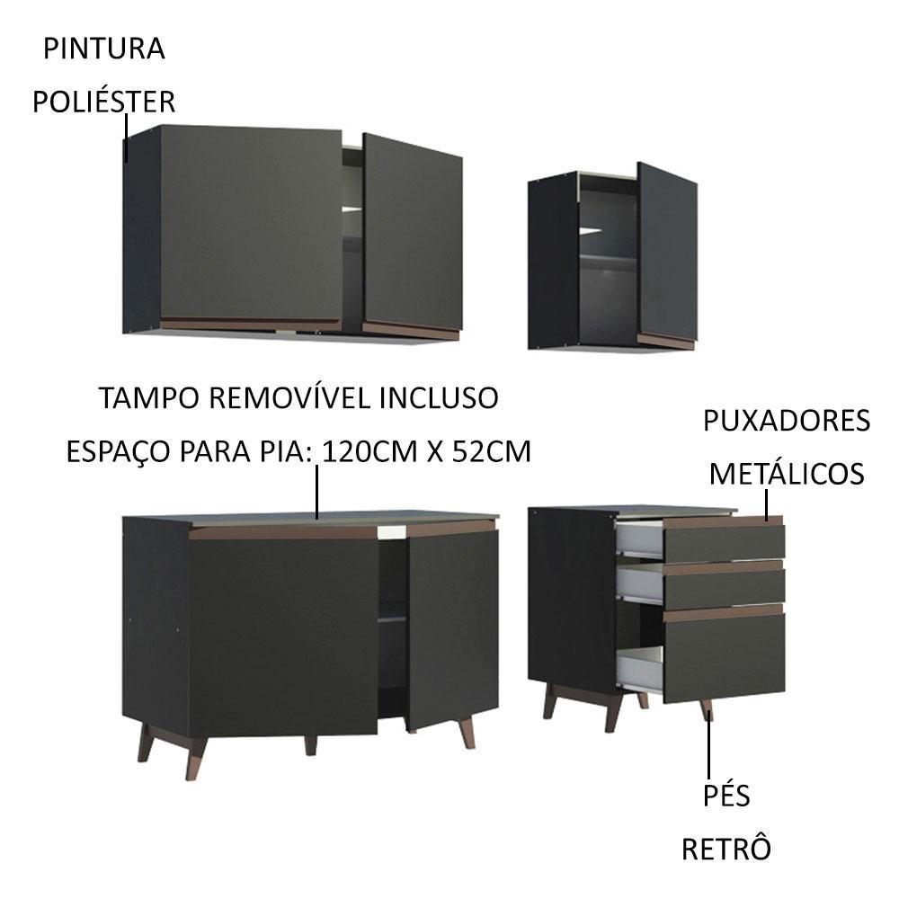 Foto 5 pulgar | Cocina Integral Completa Modular Madesa Reims 180cm Nn