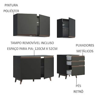 Foto 4 | Cocina Integral Completa Modular Madesa Reims 180cm Nn