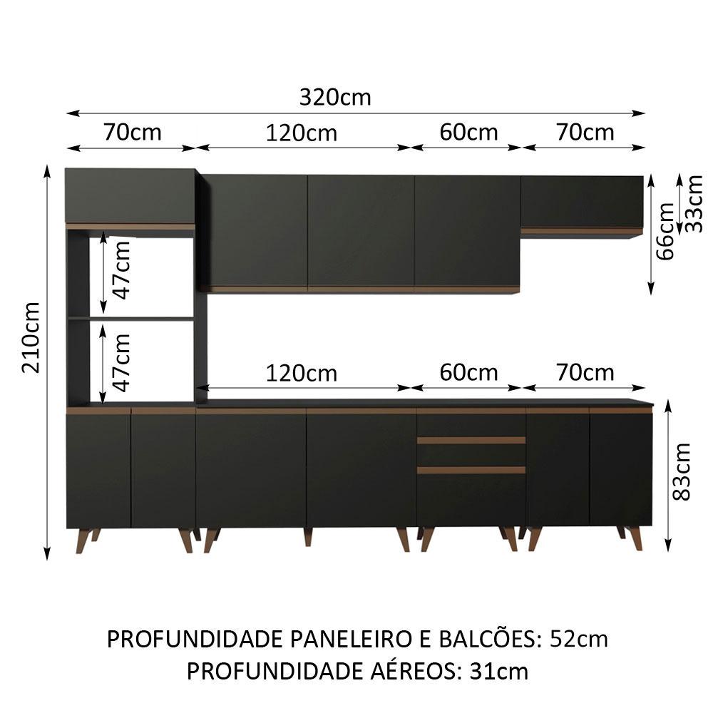 Foto 4 pulgar | Cocina Integral Completa Modular Madesa Reims 320cm Nn 04